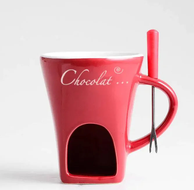 Ceramic fondue cup