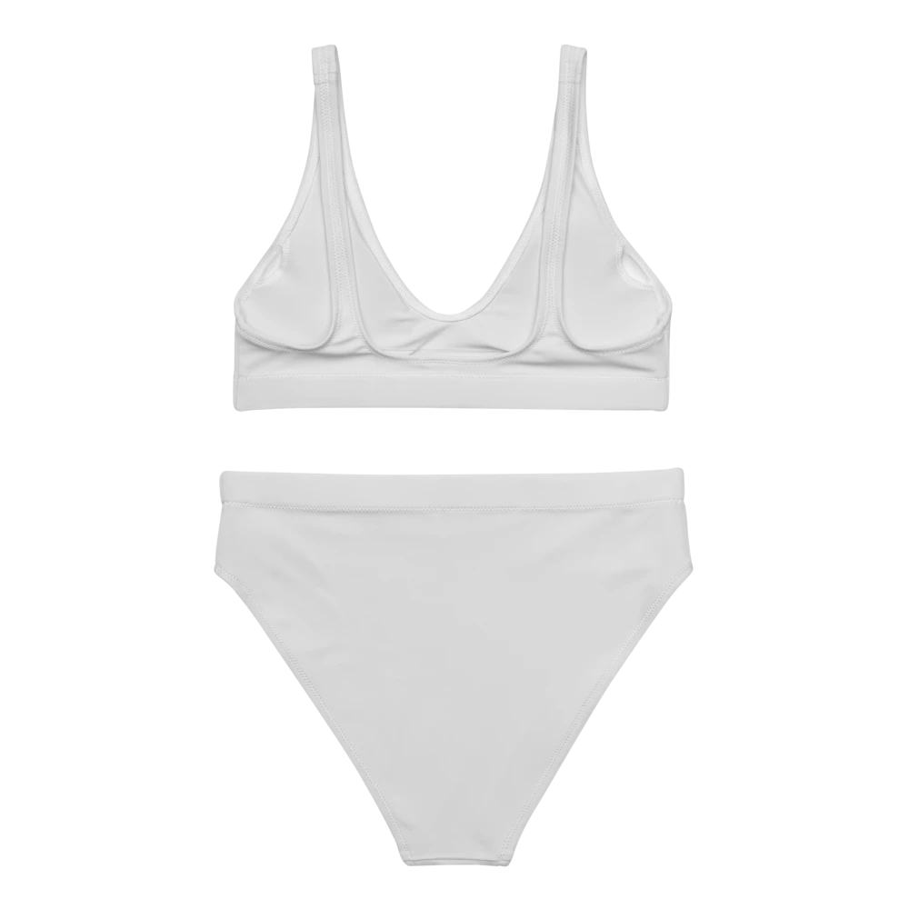 Bikini taille haute recyclé à impression intégrale