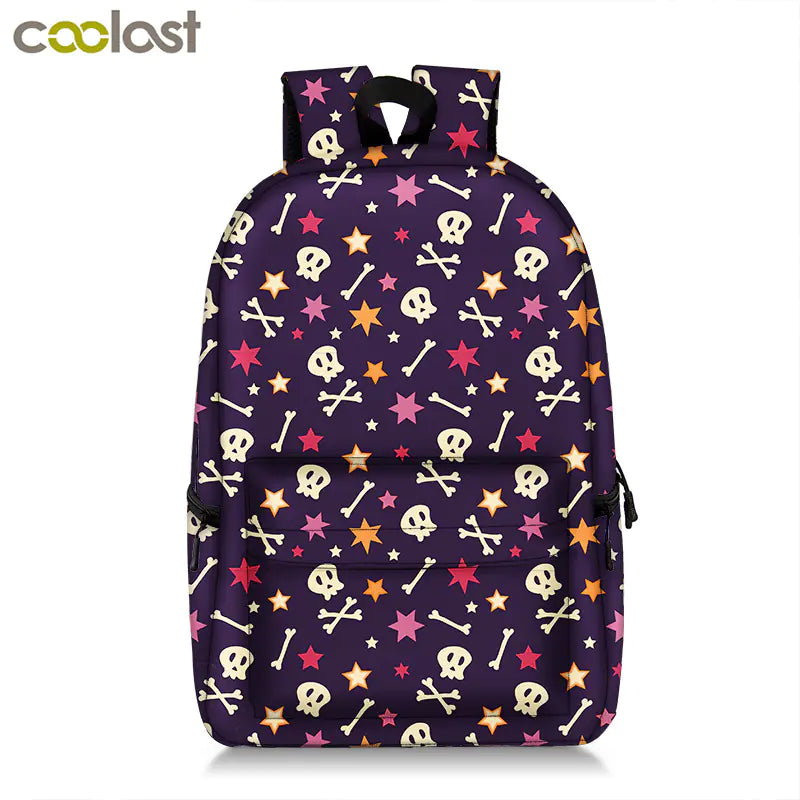 Sac à Dos Mode Créatif à Motif de Chats Mignons et Imprimé Intégral