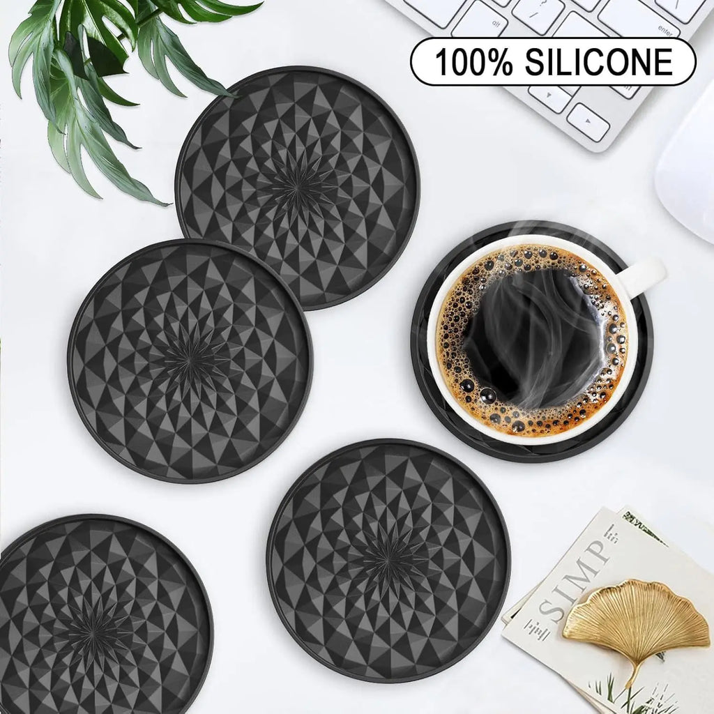 Thick, non-slip silicone coaster