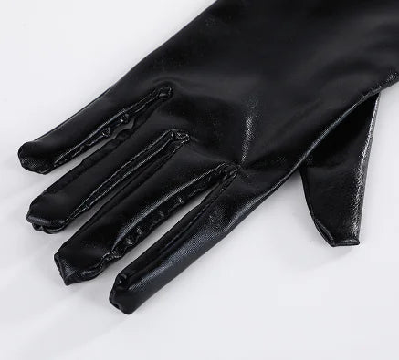 Gants en Cuir PU Style Punk Gothique