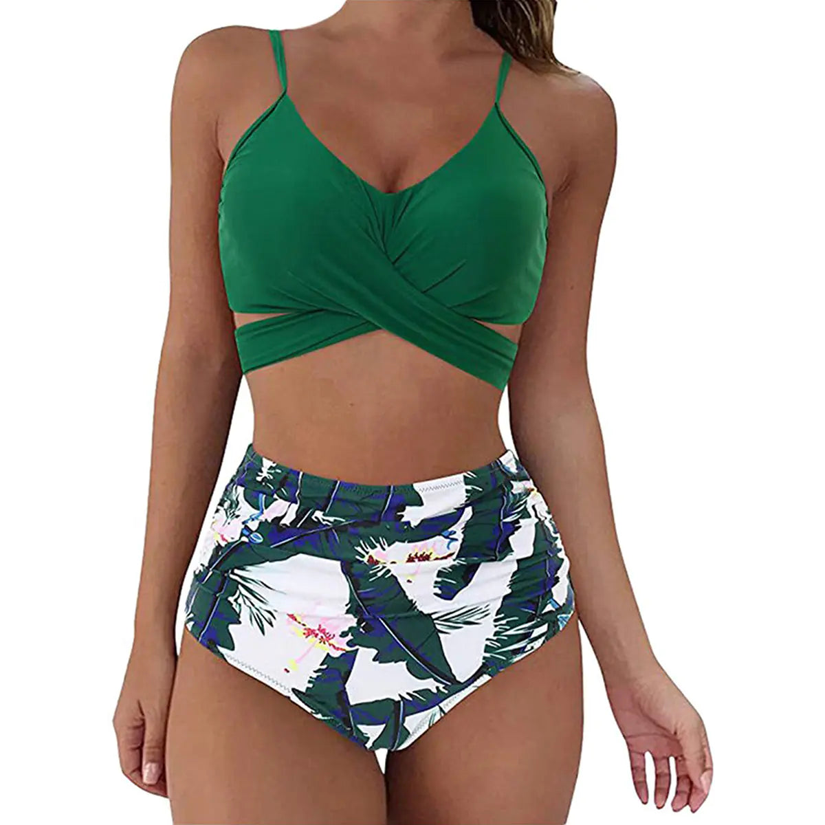 Ensemble Bikini Taille Haute Imprimé Léopard 2023