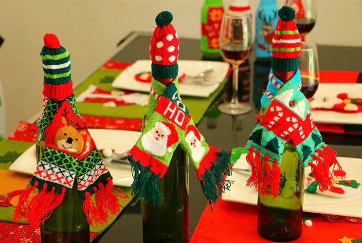 Couvertures de Bouteille de Vin pour Noël