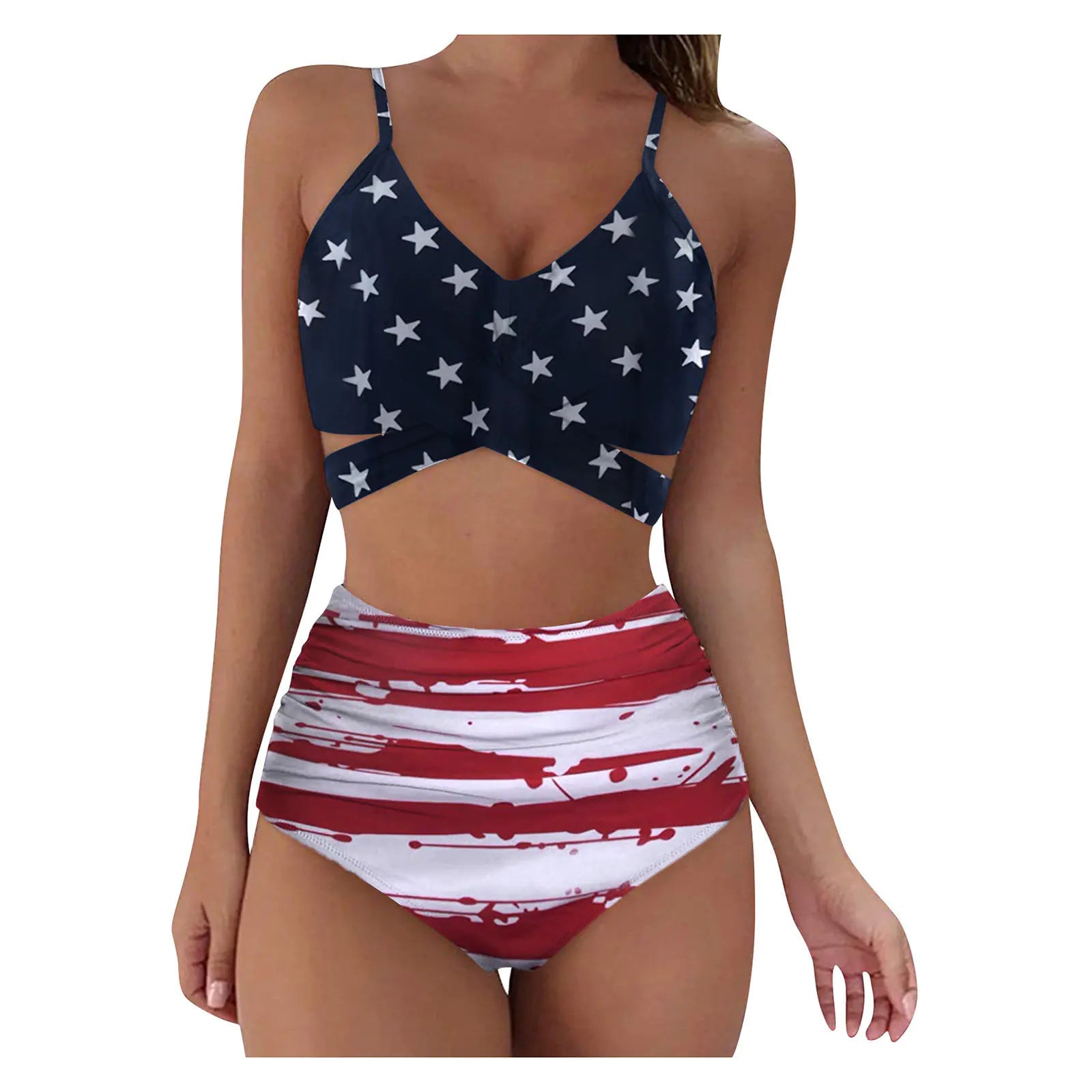 Ensemble Bikini Taille Haute Imprimé Léopard 2023