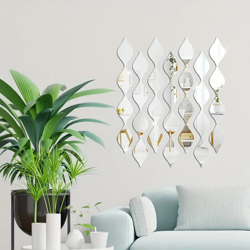 Autocollants miroir goutte d’eau