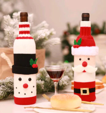 Couvertures de Bouteille de Vin pour Noël
