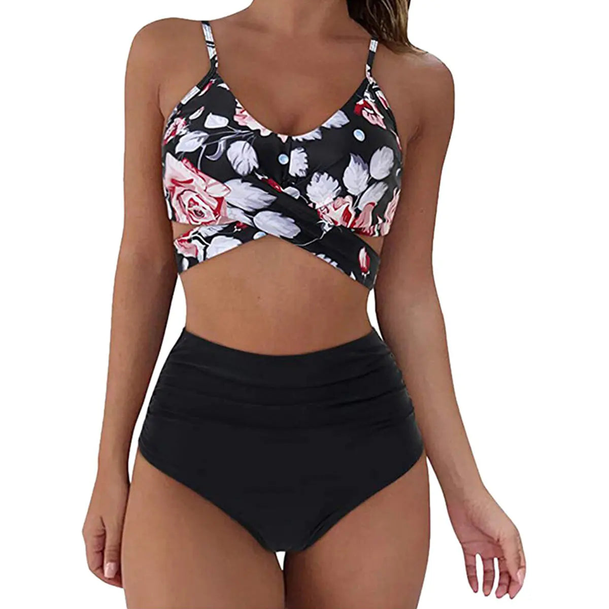 Ensemble Bikini Taille Haute Imprimé Léopard 2023
