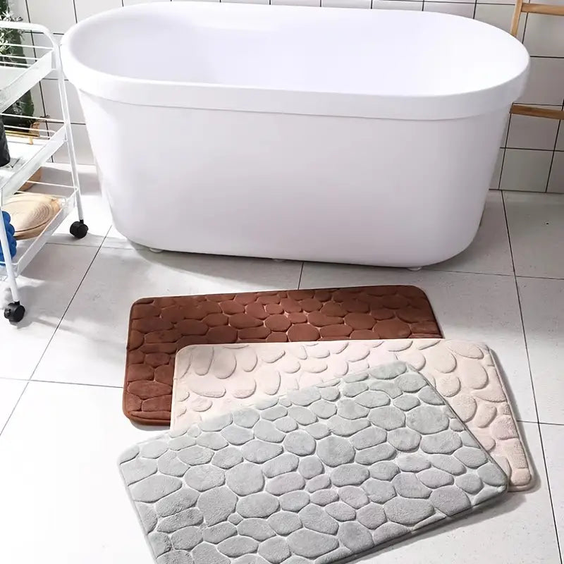 Ensemble de 3 Tapis de Salle de Bain Antidérapants