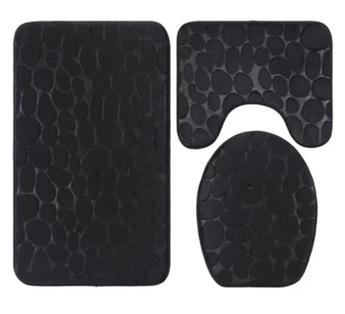 Ensemble de 3 Tapis de Salle de Bain Antidérapants