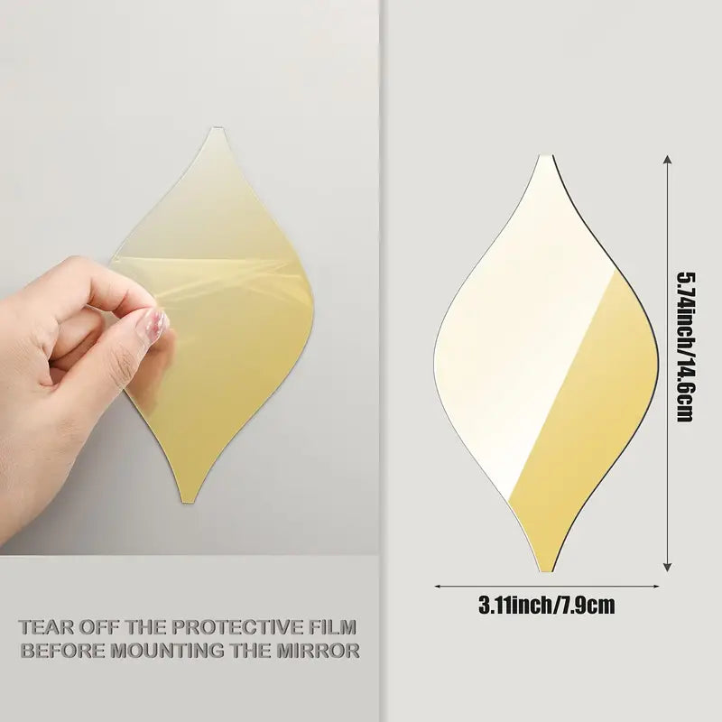 Autocollants miroir goutte d’eau