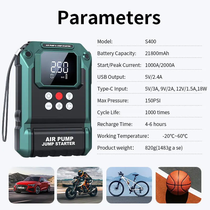 Démarreur de Secours pour Voiture S400