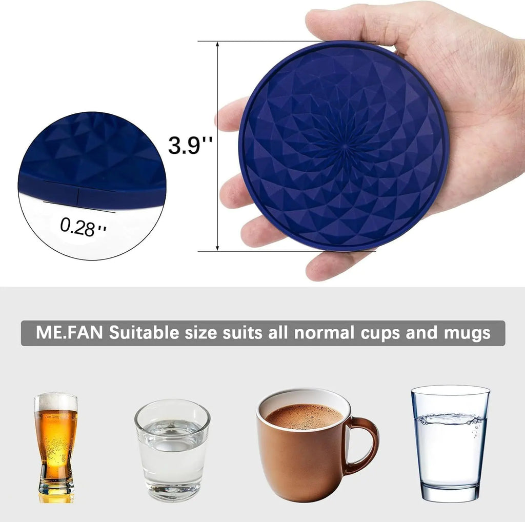Thick, non-slip silicone coaster