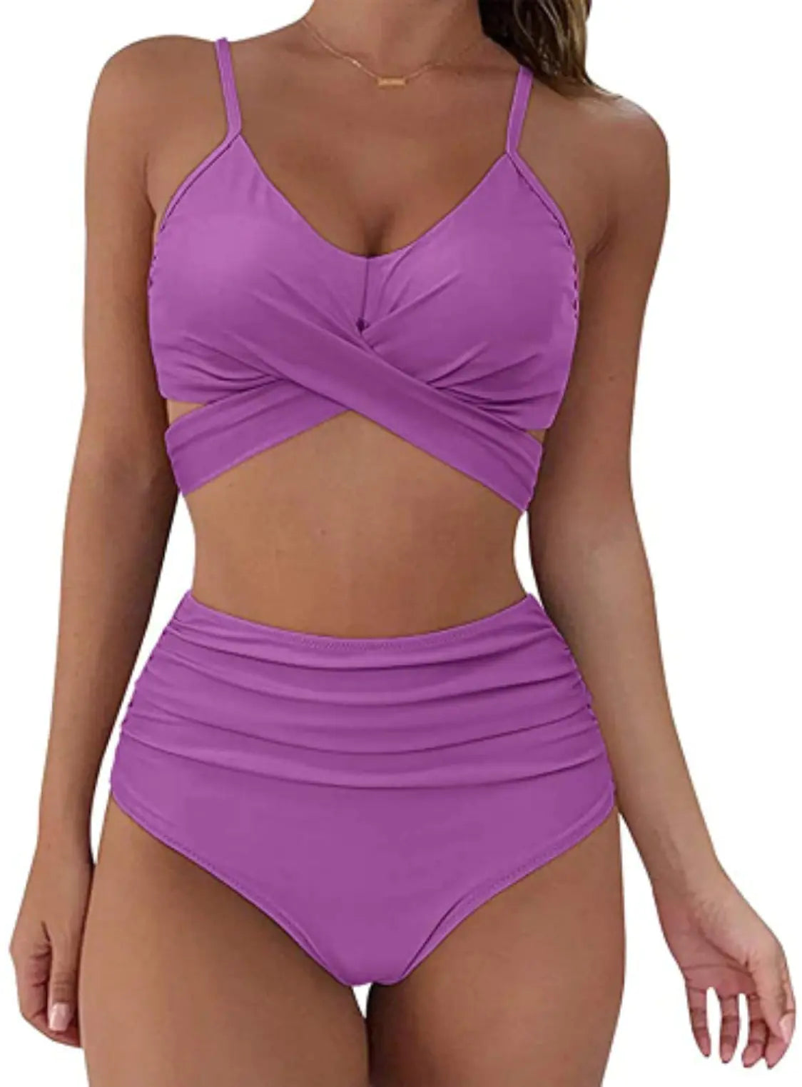 Ensemble Bikini Taille Haute Imprimé Léopard 2023