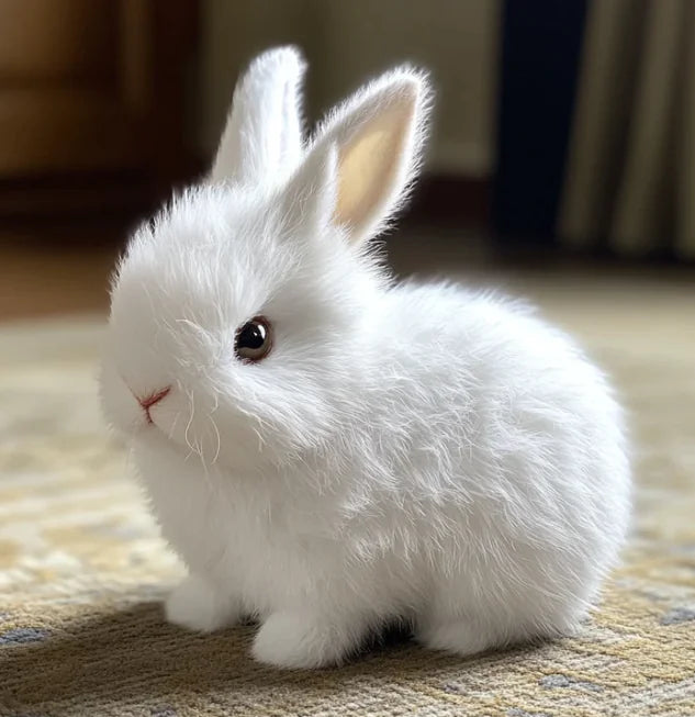 Peluche lapin réaliste électrique