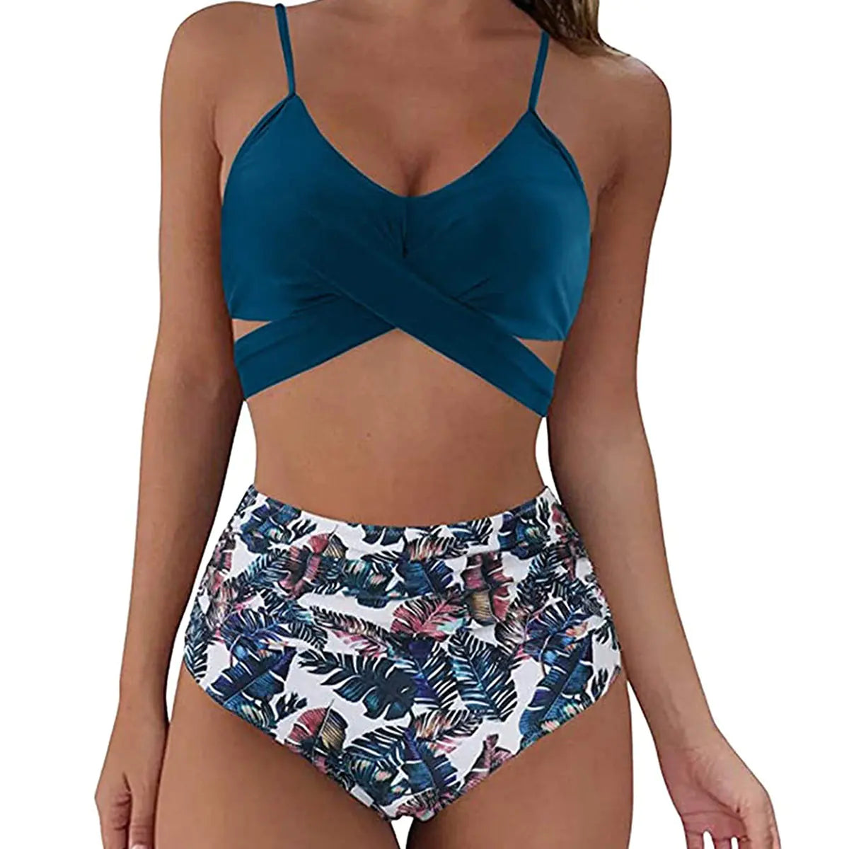 Ensemble Bikini Taille Haute Imprimé Léopard 2023