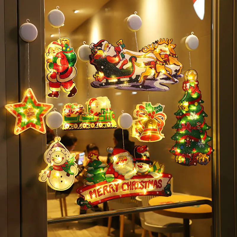 Lumières de Noël à Ventouse LED