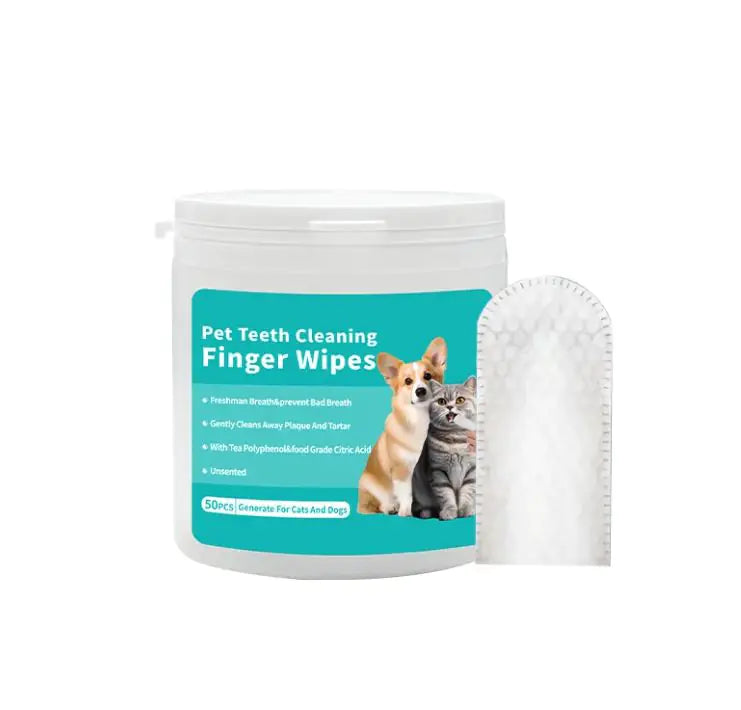 Lingettes Nettoyantes pour les Oreilles des Animaux en Doigtier