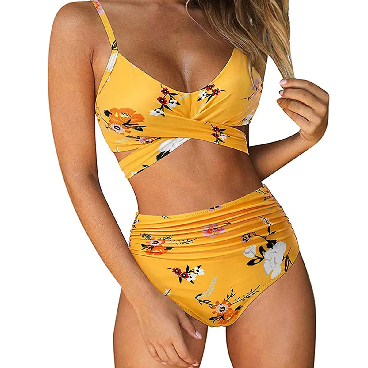 Ensemble Bikini Taille Haute Imprimé Léopard 2023