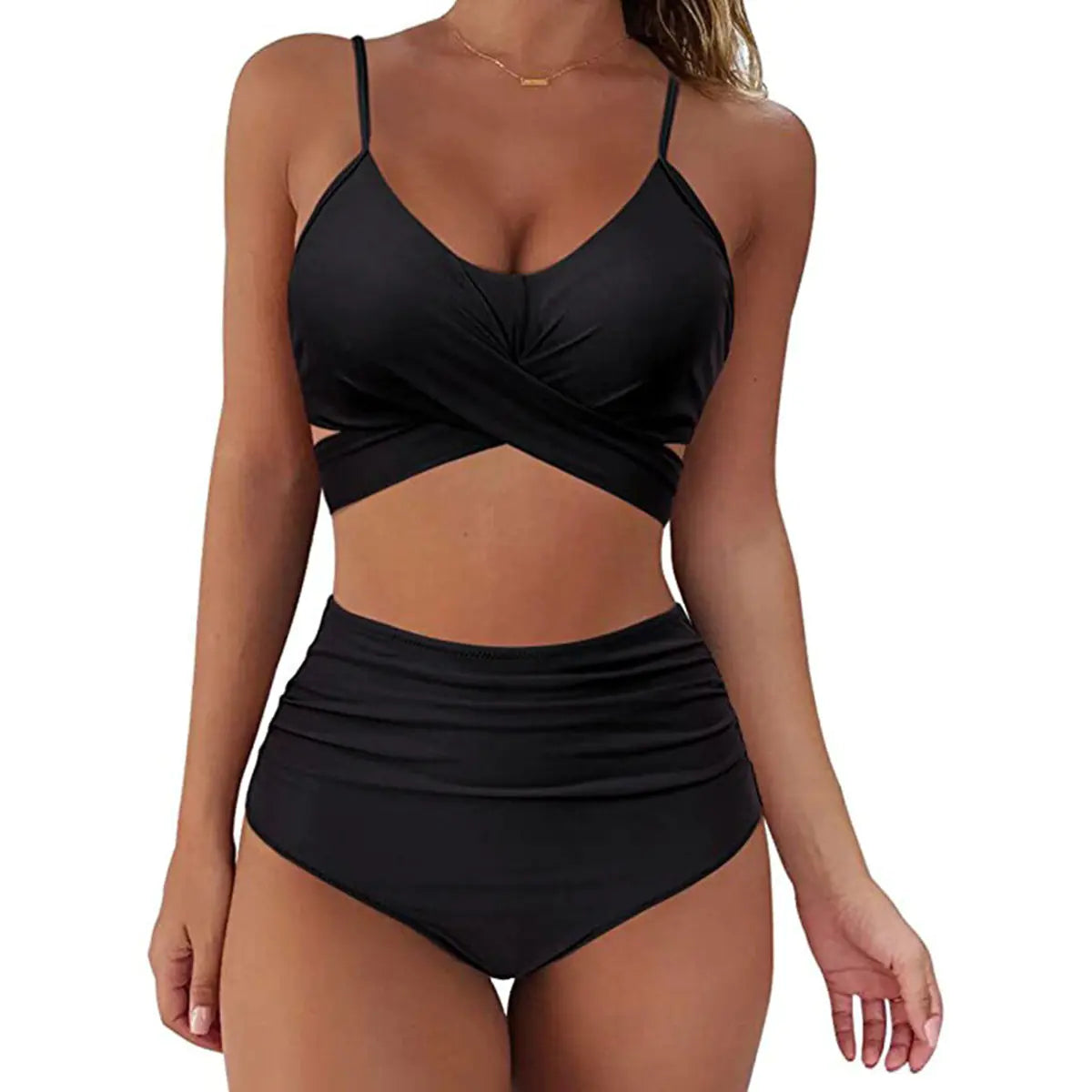 Ensemble Bikini Taille Haute Imprimé Léopard 2023