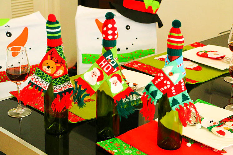 Couvertures de Bouteille de Vin pour Noël