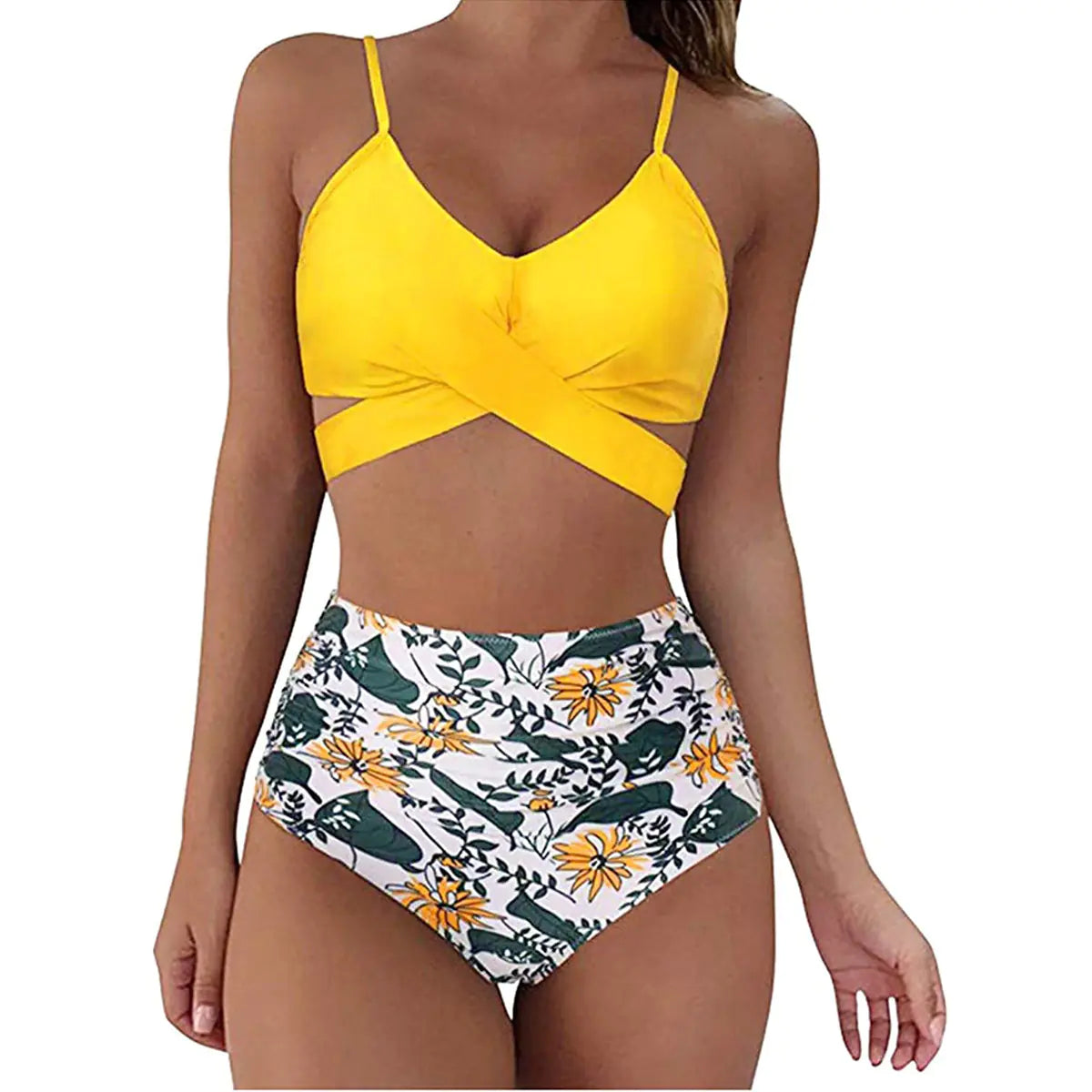 Ensemble Bikini Taille Haute Imprimé Léopard 2023