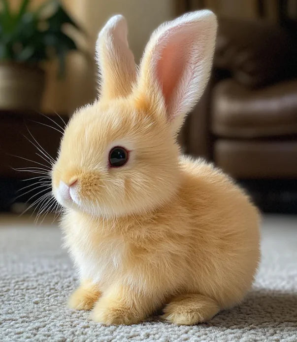 Peluche lapin réaliste électrique